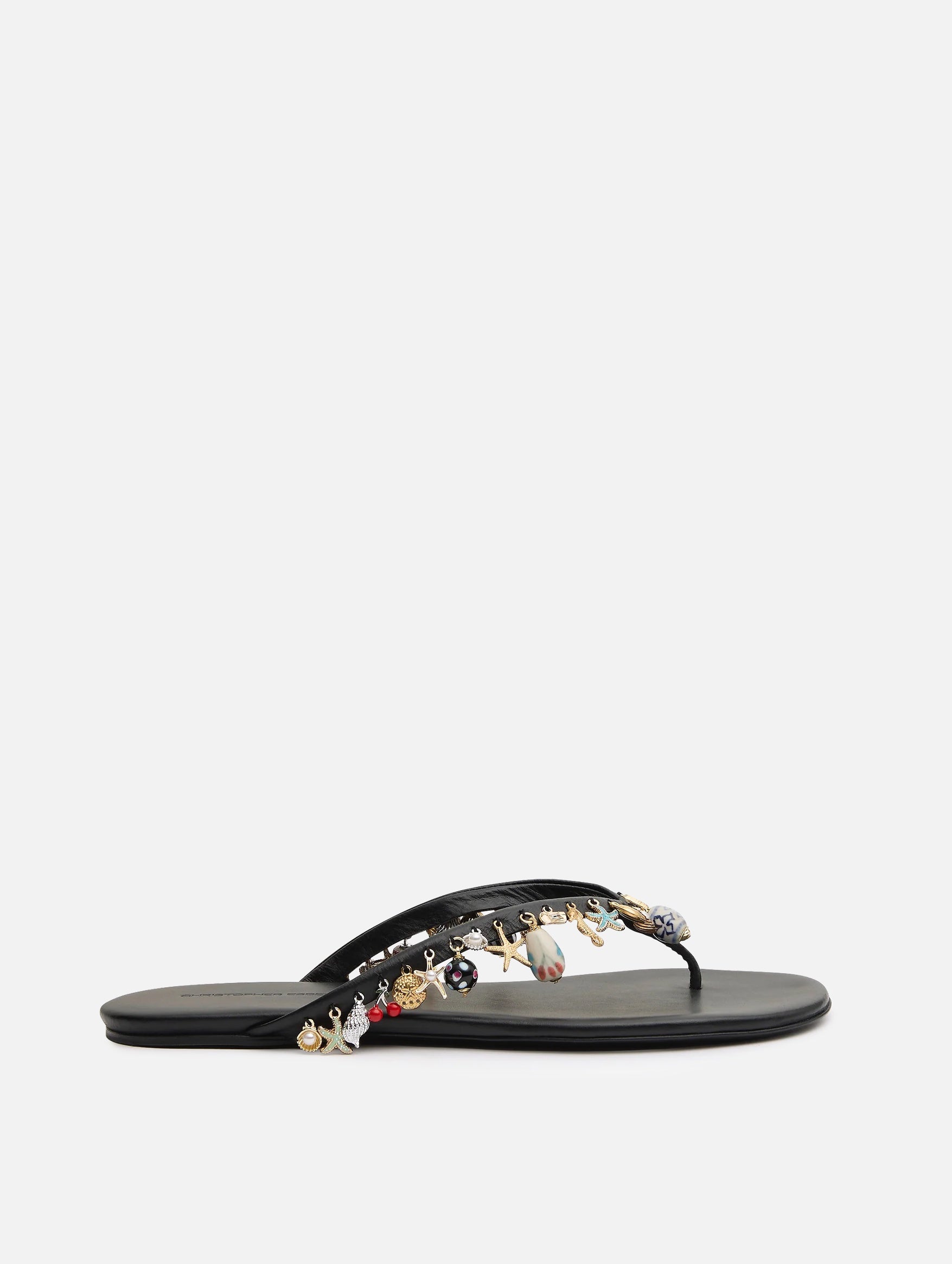 Memento Charm Flip Flop in Black