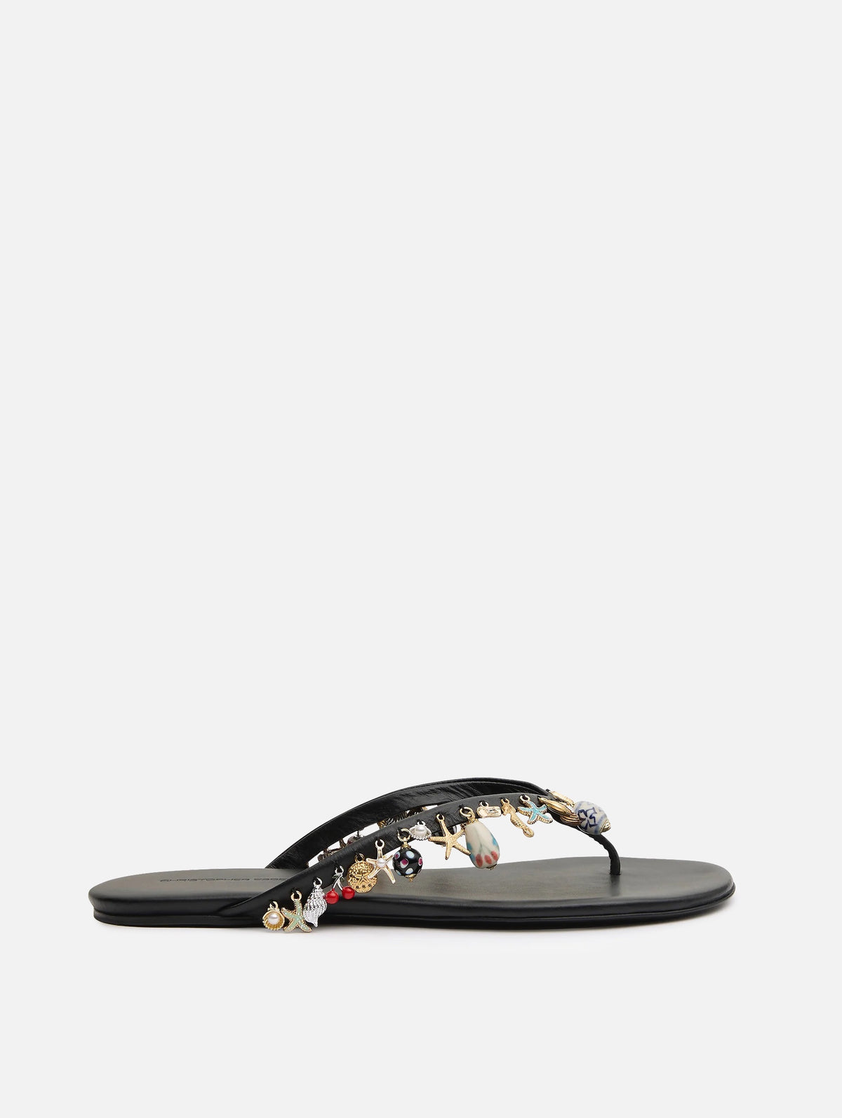 Memento Charm Flip Flop in Black