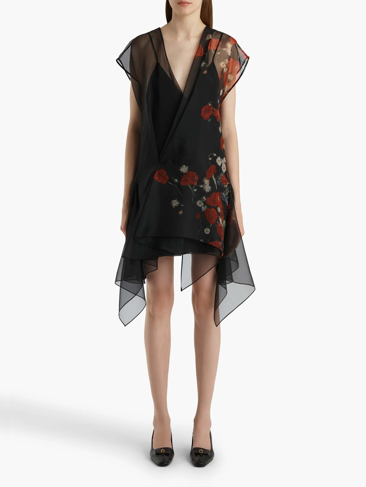 Merith Dress in Black and Red