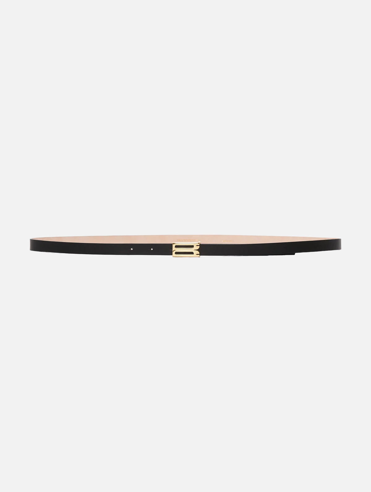 B Buckle Micro Frame Belt in Black