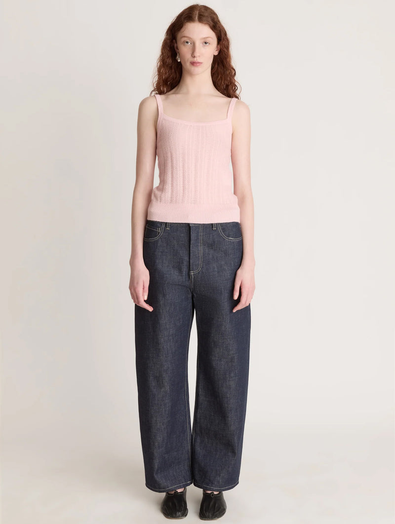 Mila Pointelle Cami in Baby Pink