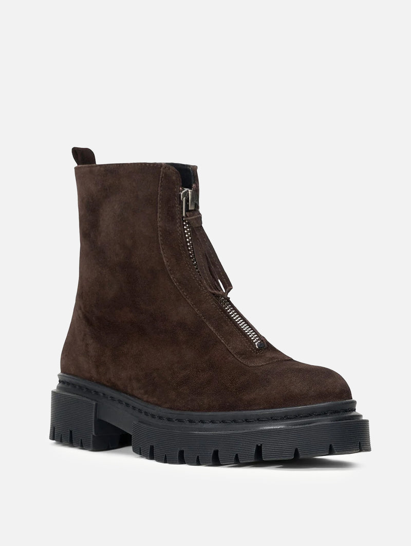 Miles Zip Ankle Boot in Espresso