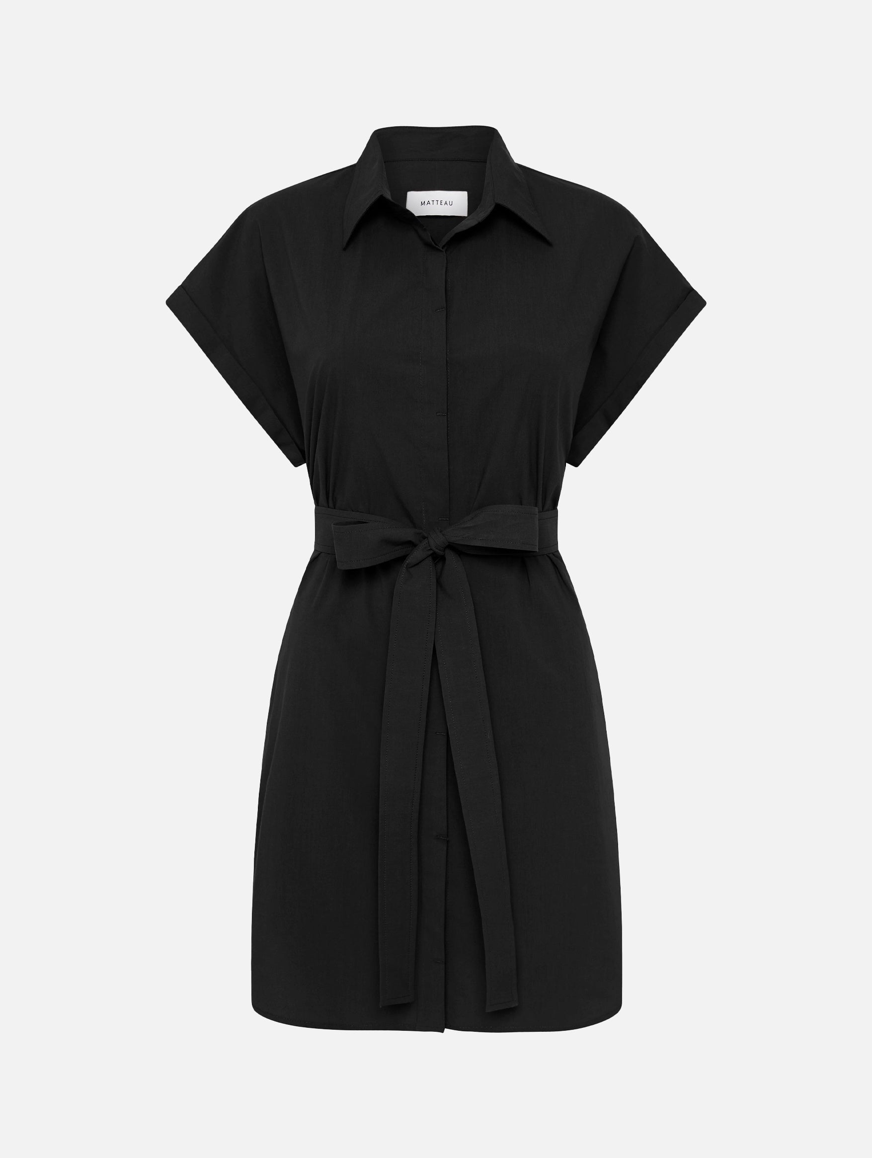 Mini Shirt Dress in Black