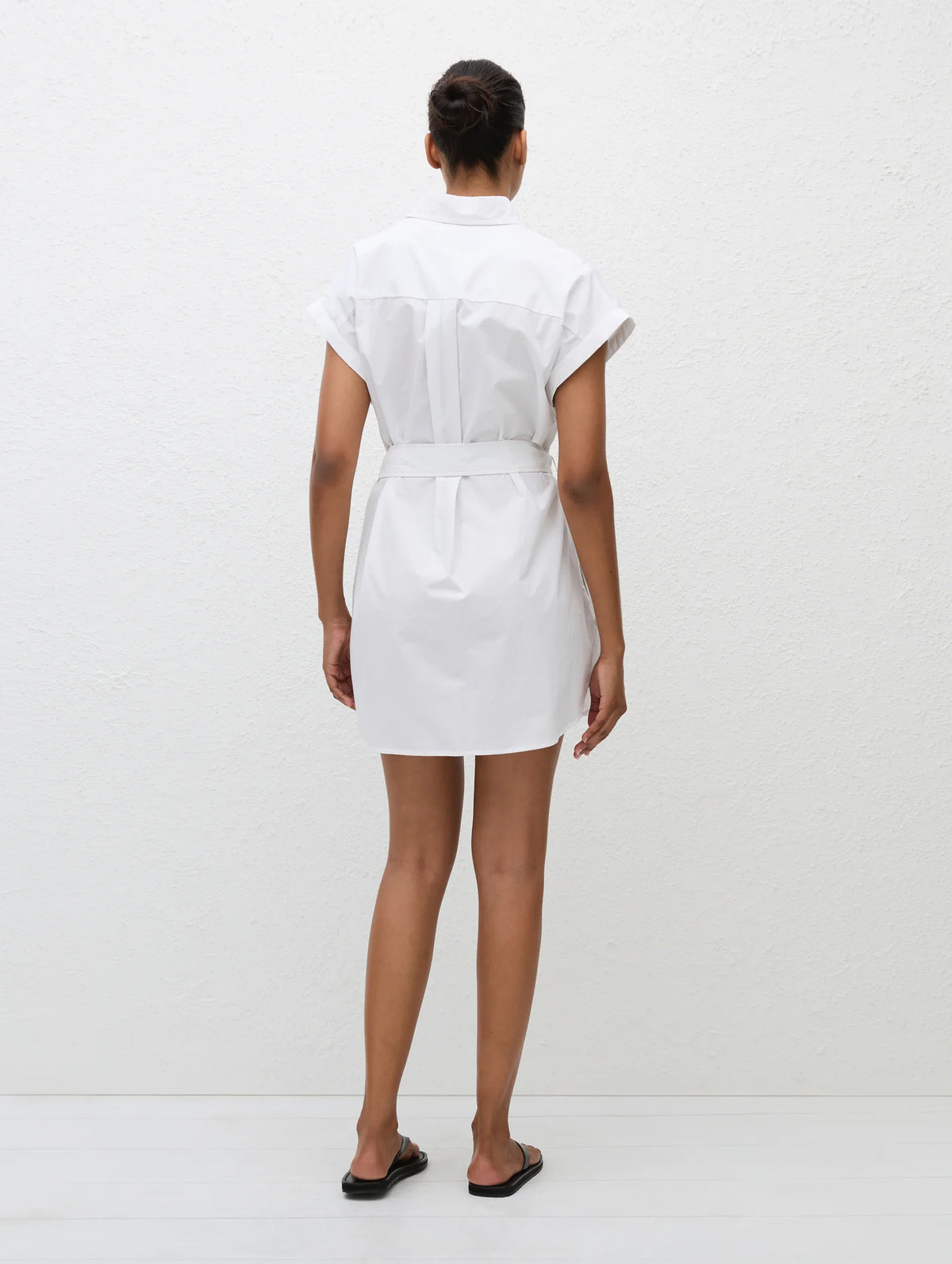 Mini Shirt Dress in White