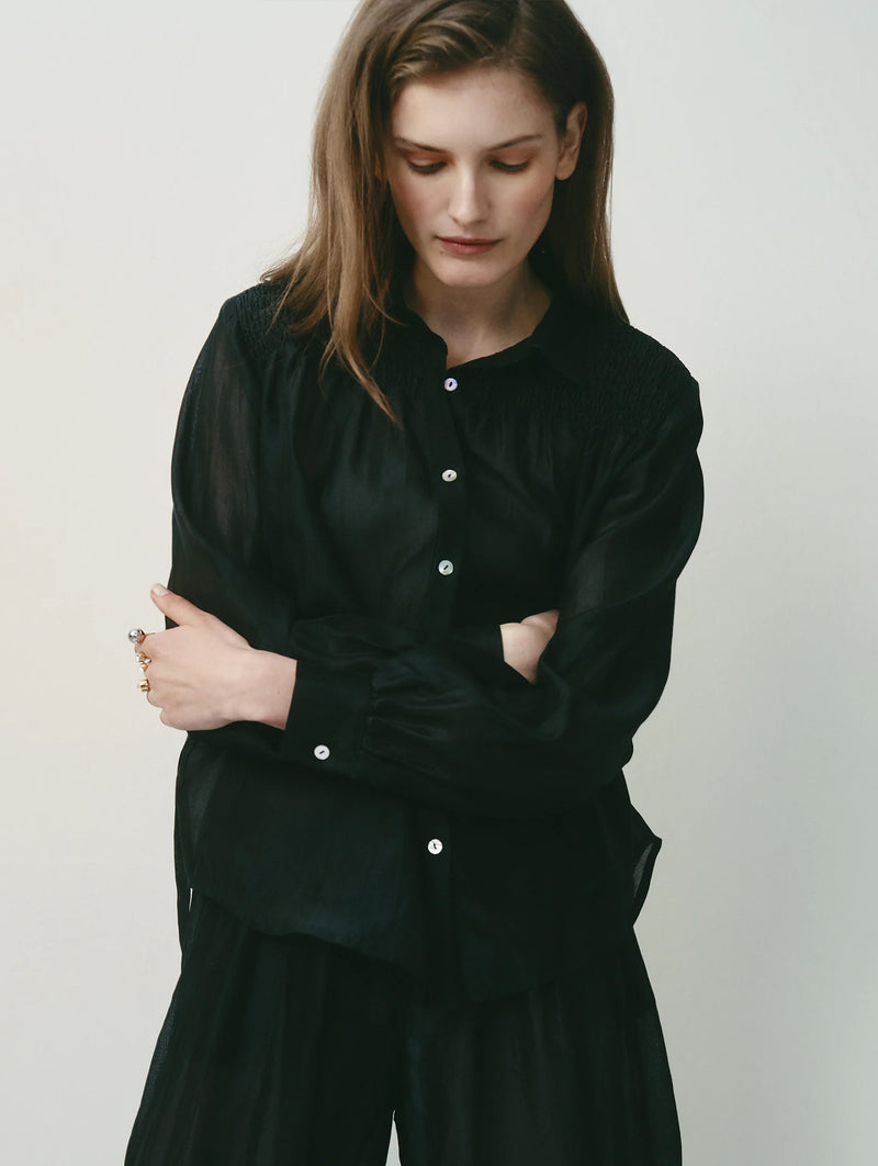Monet Blouse in Ebony