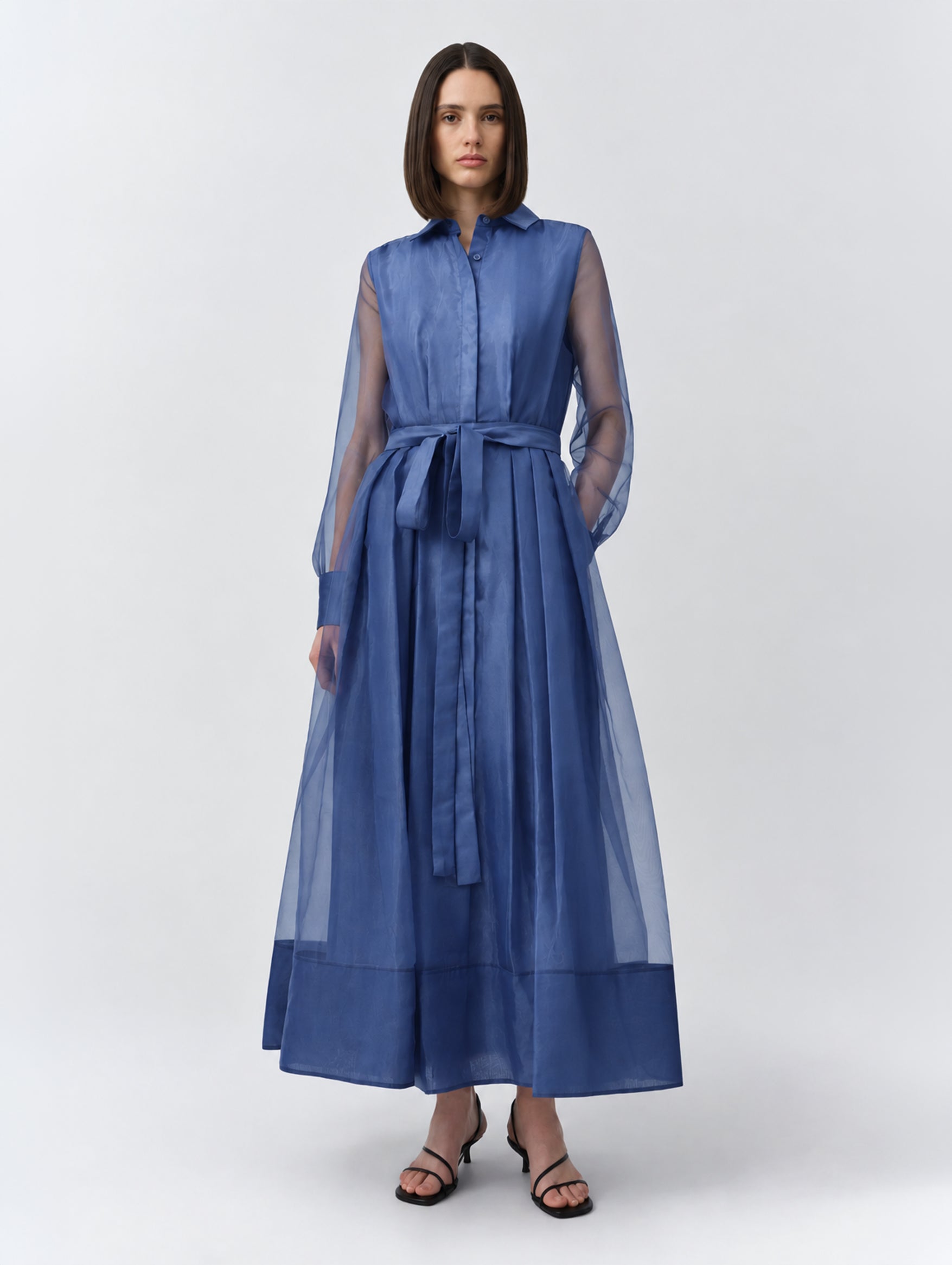 Montgomery Dress in Dusty Blue