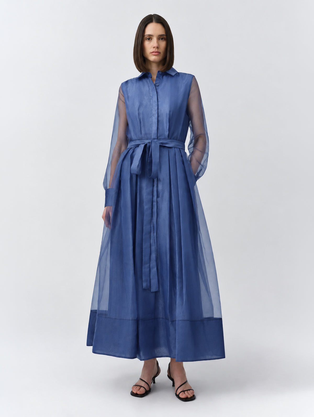 Montgomery Dress in Dusty Blue