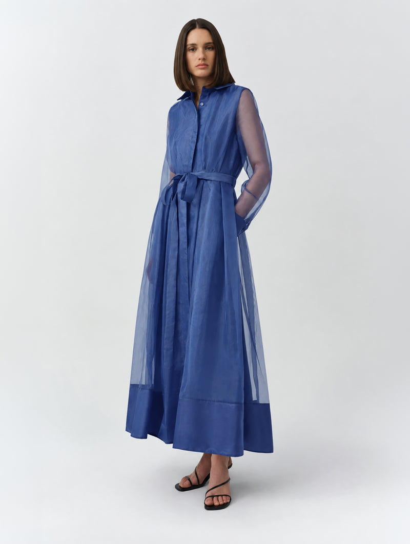Montgomery Dress in Dusty Blue