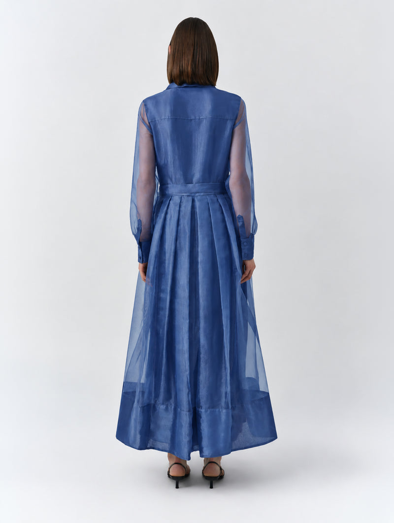 Montgomery Dress in Dusty Blue