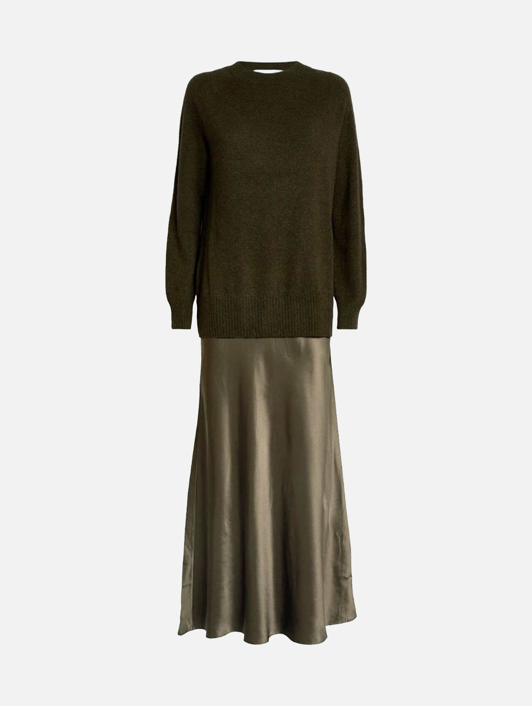 Monument Long Dress in Khaki