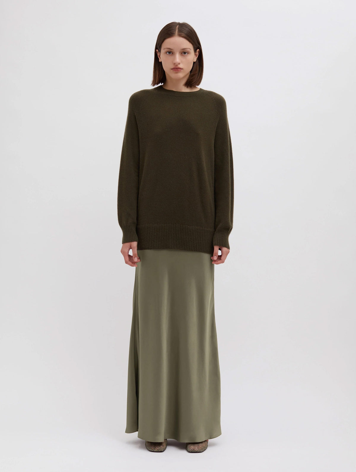 Monument Long Dress in Khaki