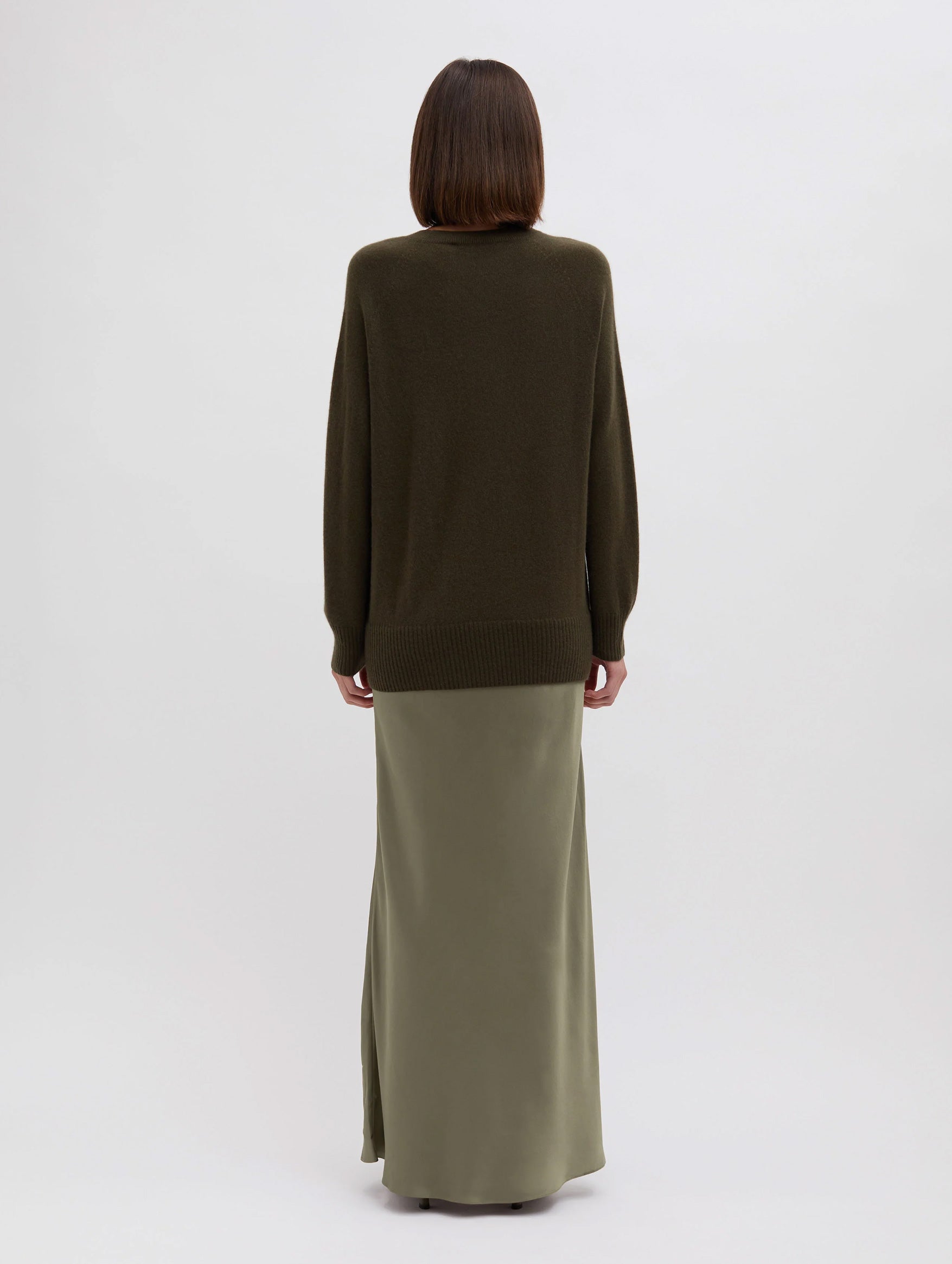 Monument Long Dress in Khaki