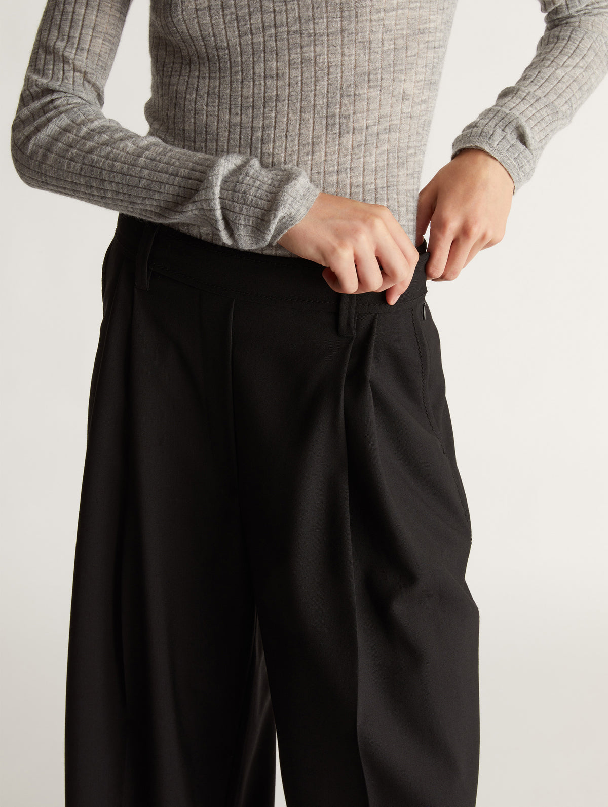 Mortimer Wide Leg Pant in Black