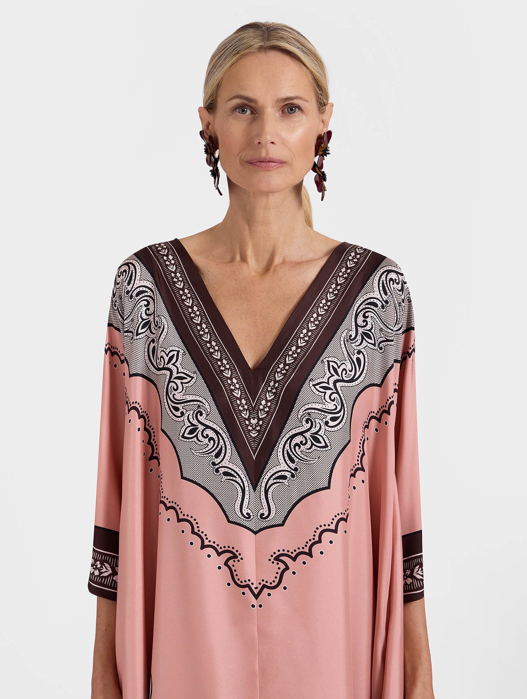 Muumuu Silk Dress In Mirage Placée Pink