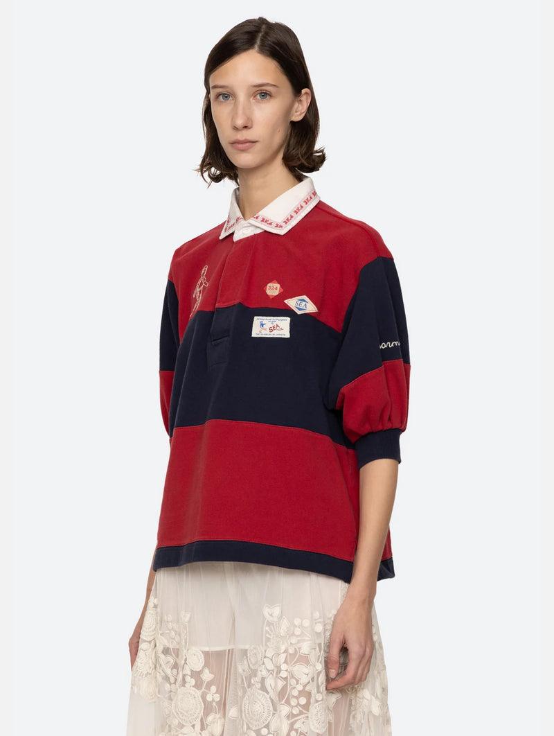 Carolyn Workwear Rugby Shirt in Multi