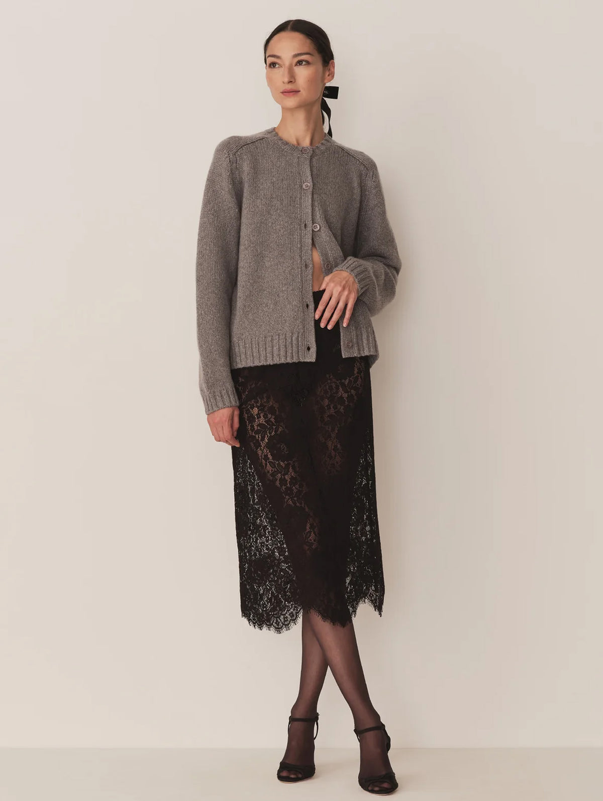 Nandi Lace Skirt in Black