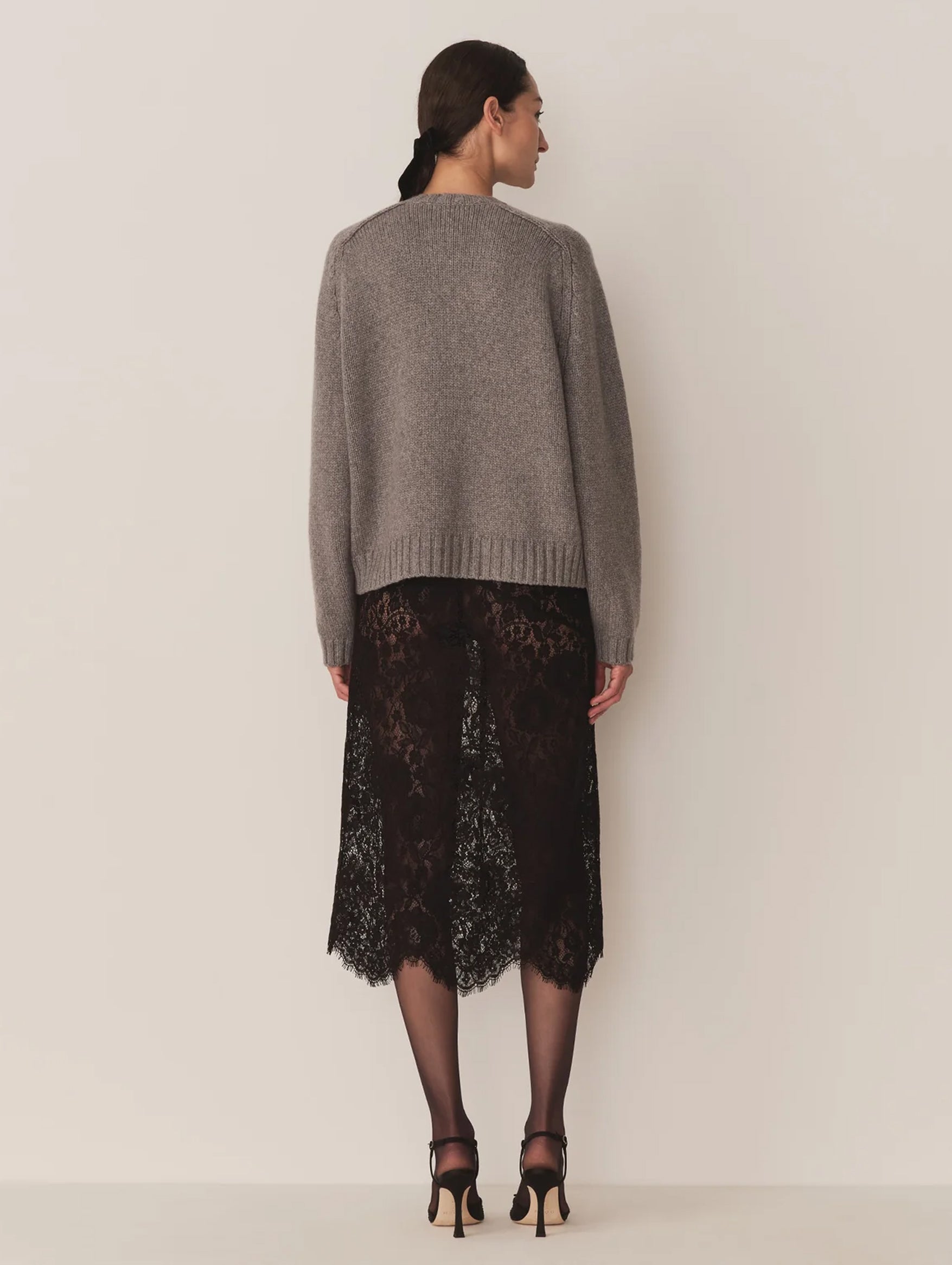 Nandi Lace Skirt in Black