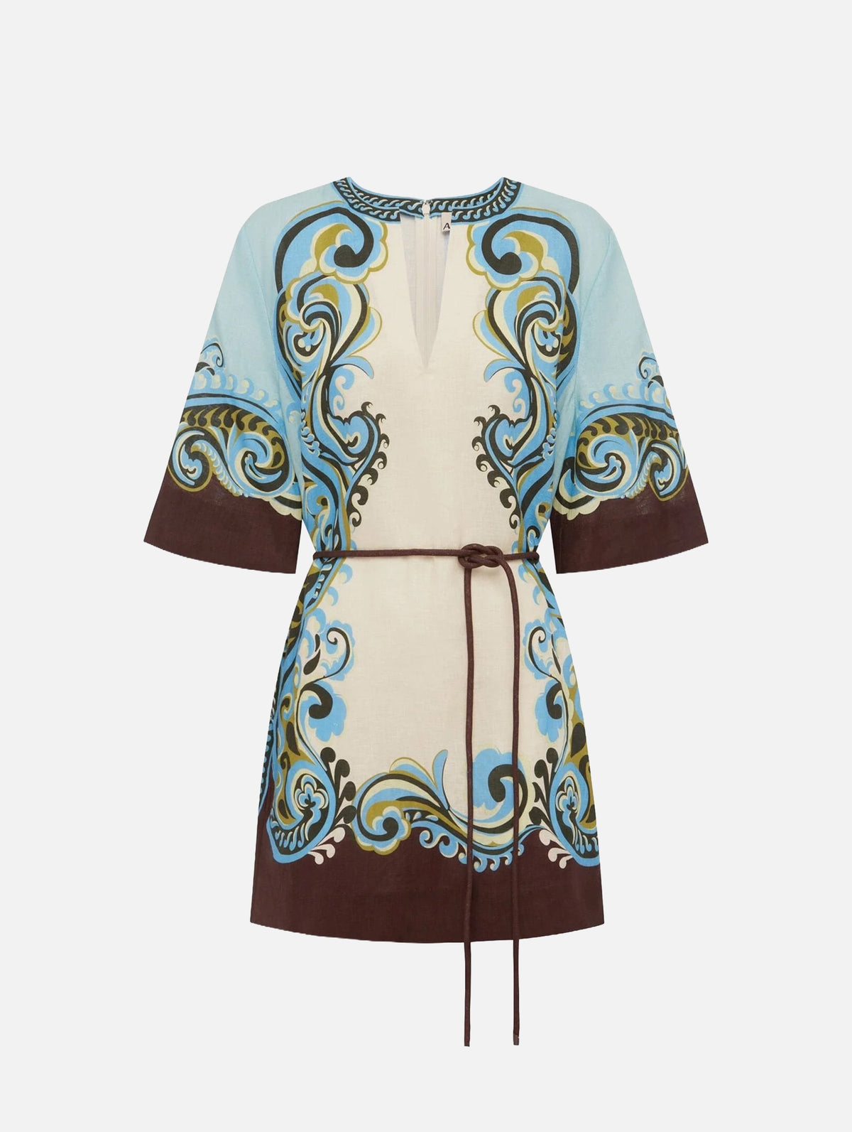 Natalia Mini Dress in Cream Multi