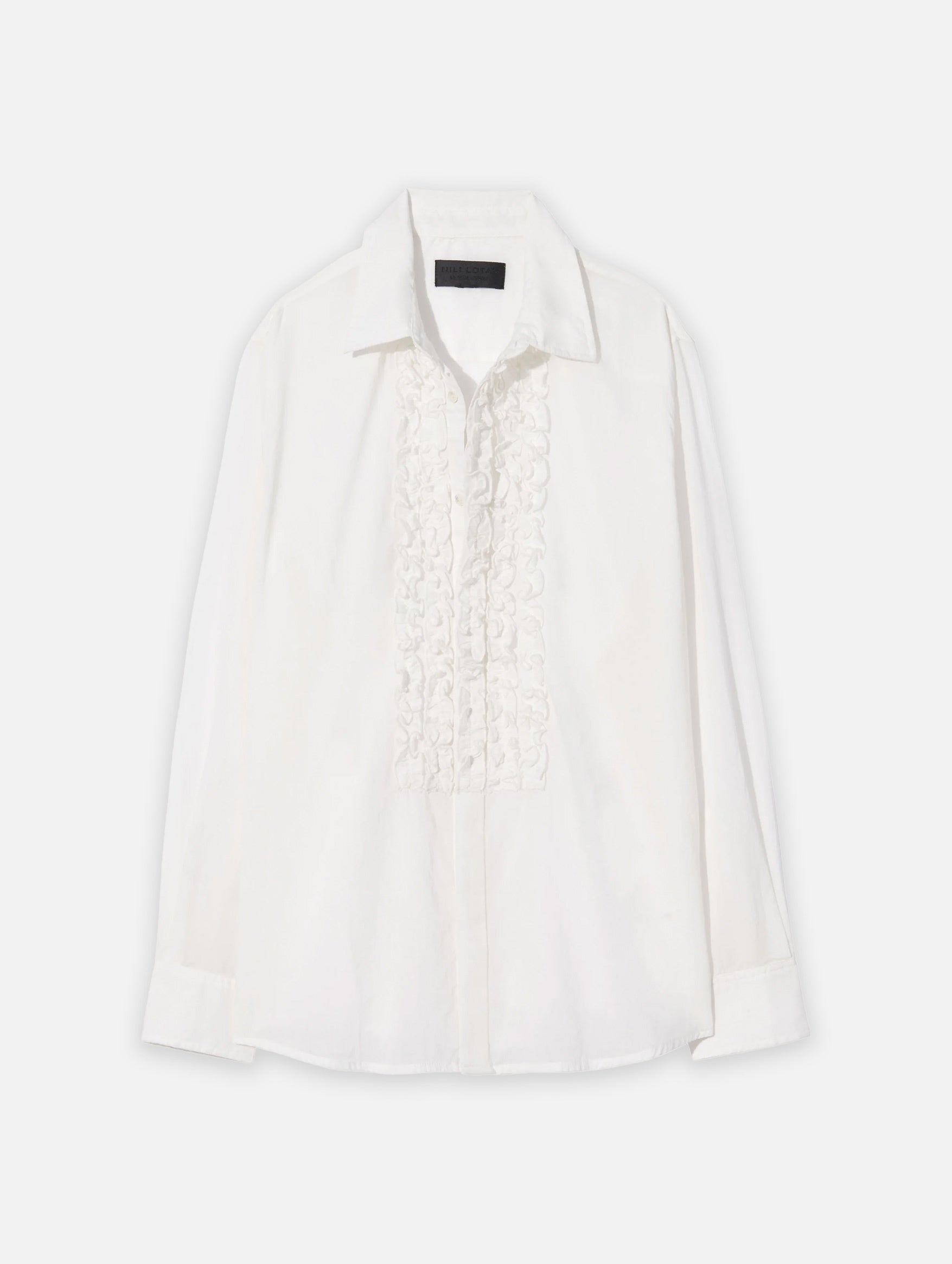 Nathael Ruffle Shirt in Ivory