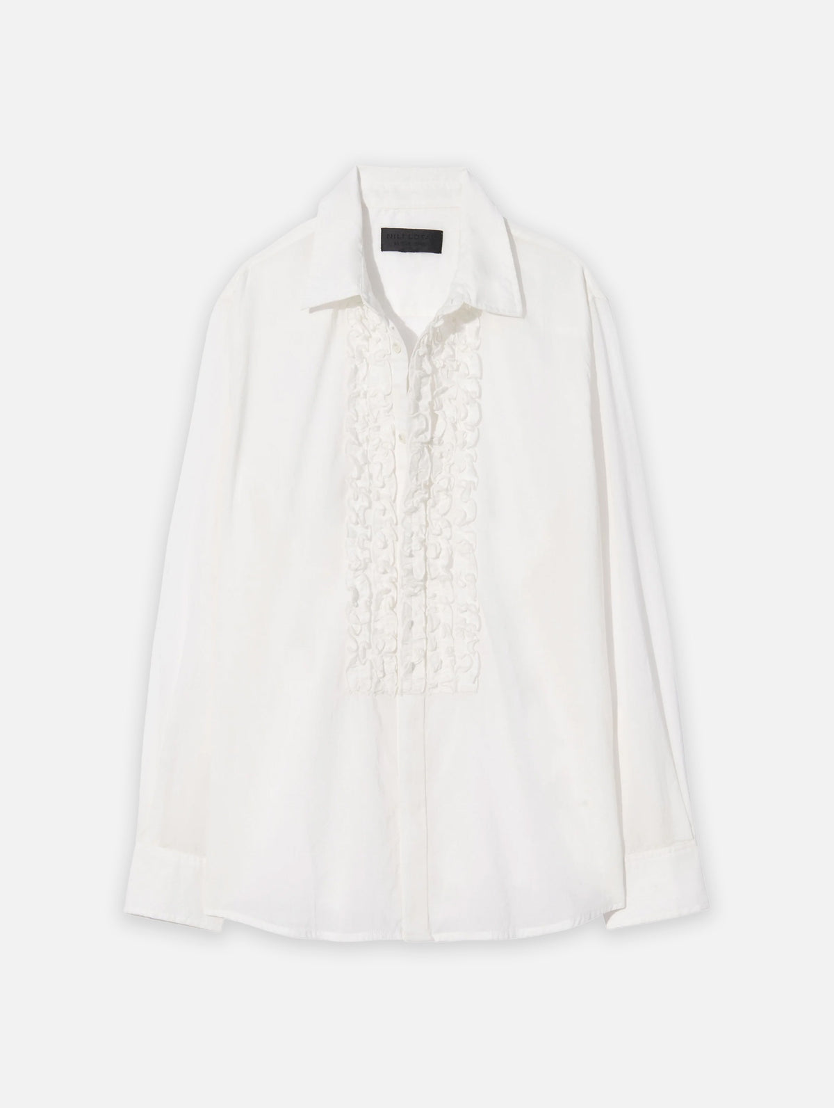 Nathael Ruffle Shirt in Ivory