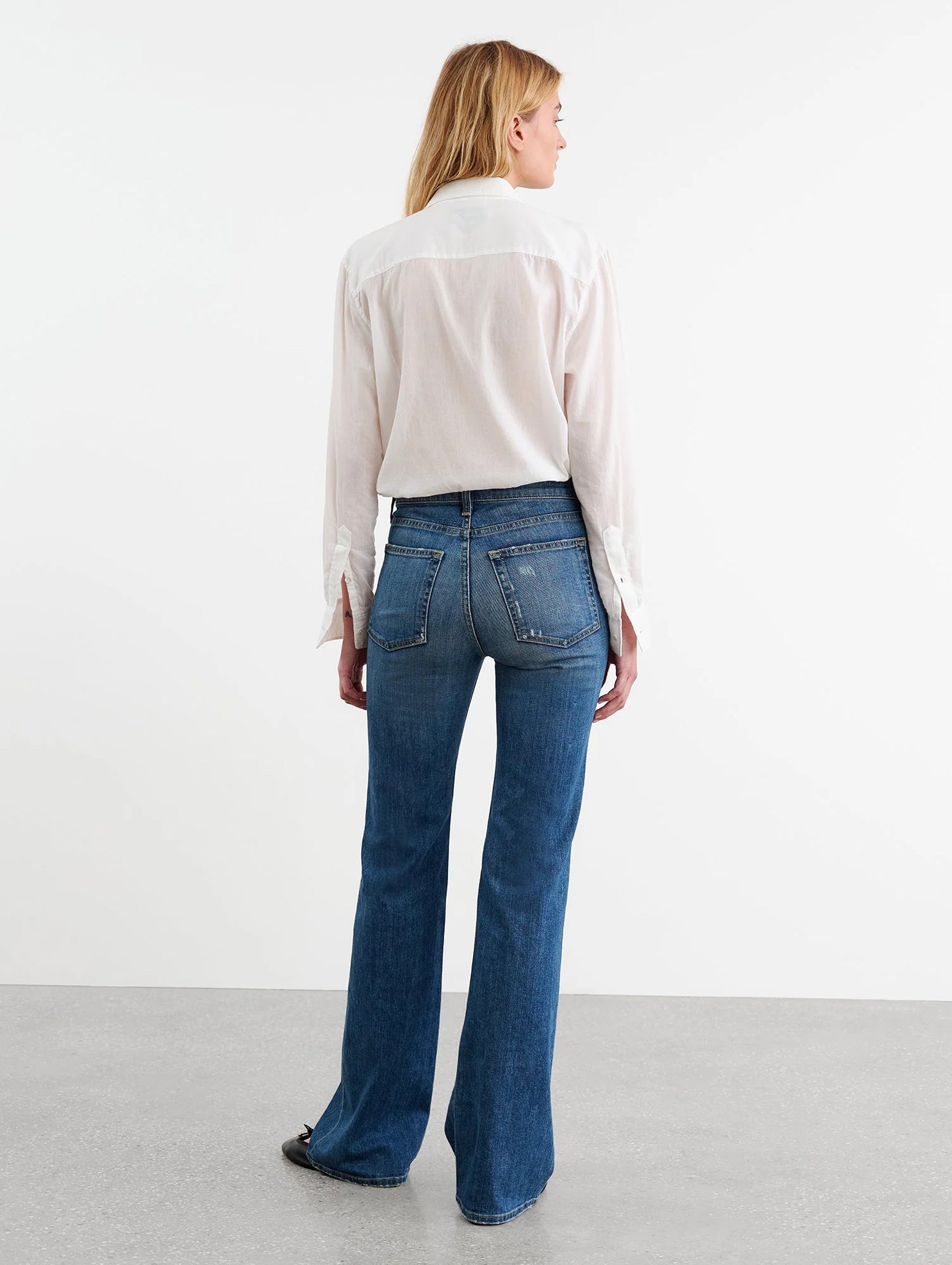 Nathael Ruffle Shirt in Ivory