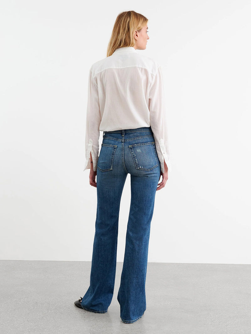 Nathael Ruffle Shirt in Ivory