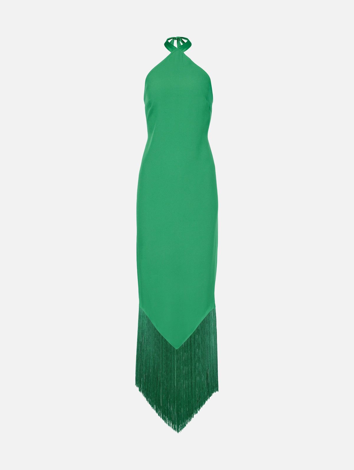 Nina Halter Dress in Emerald Green