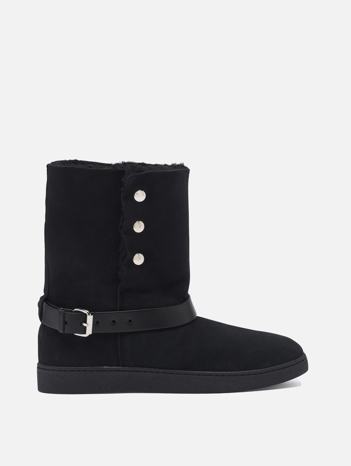 Nolyz Shearling Ankle Boots in Black