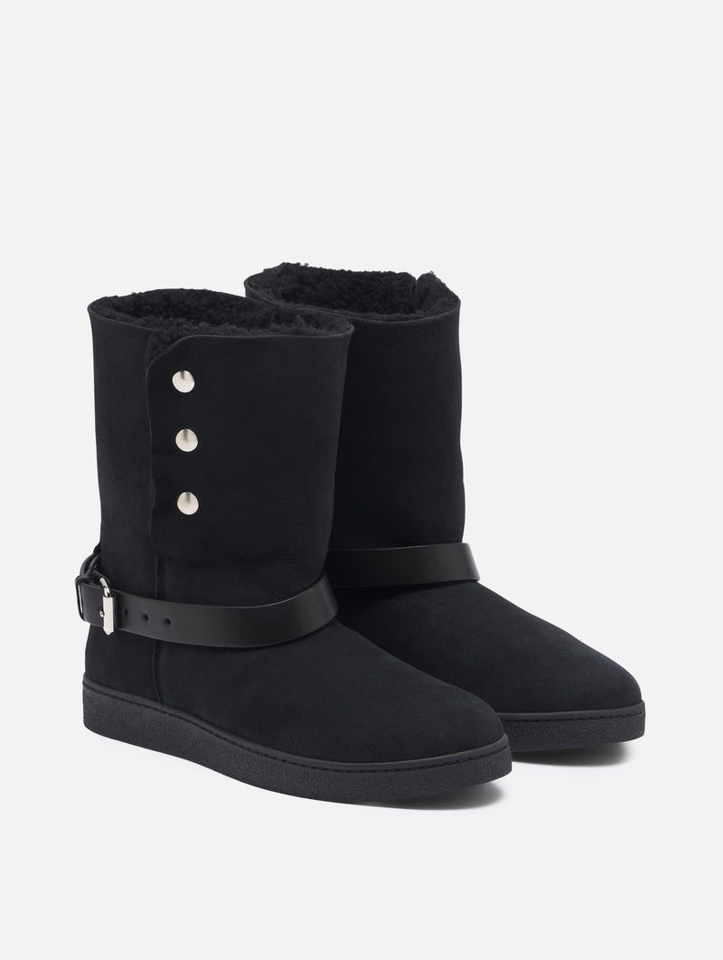 Nolyz Shearling Ankle Boots in Black