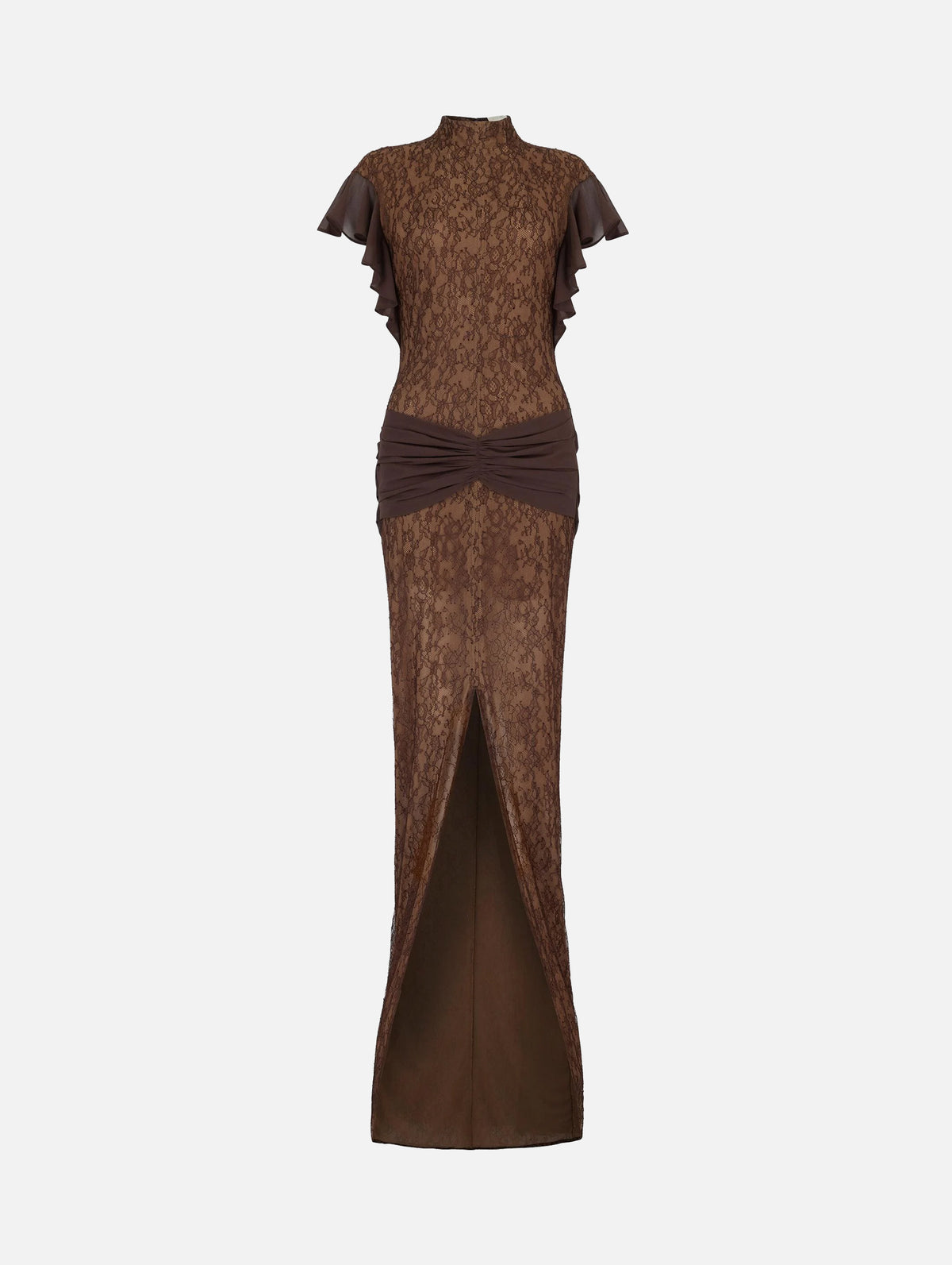 Noor Lace Maxi Dress In Brown