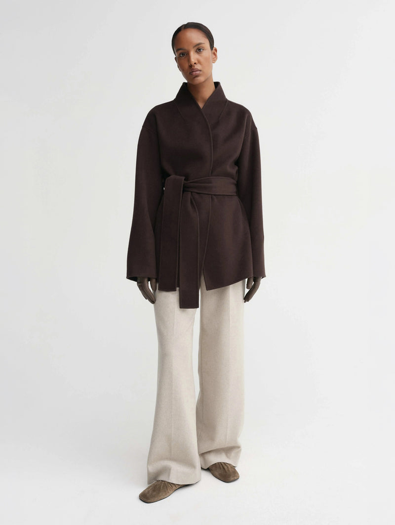 Noorie Double Coat in Chocolate