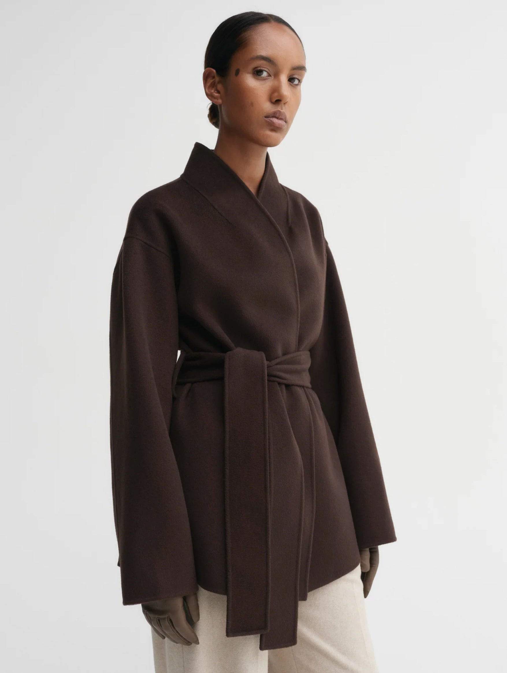 Noorie Double Coat in Chocolate