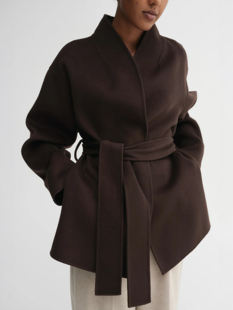 Noorie Double Coat in Chocolate