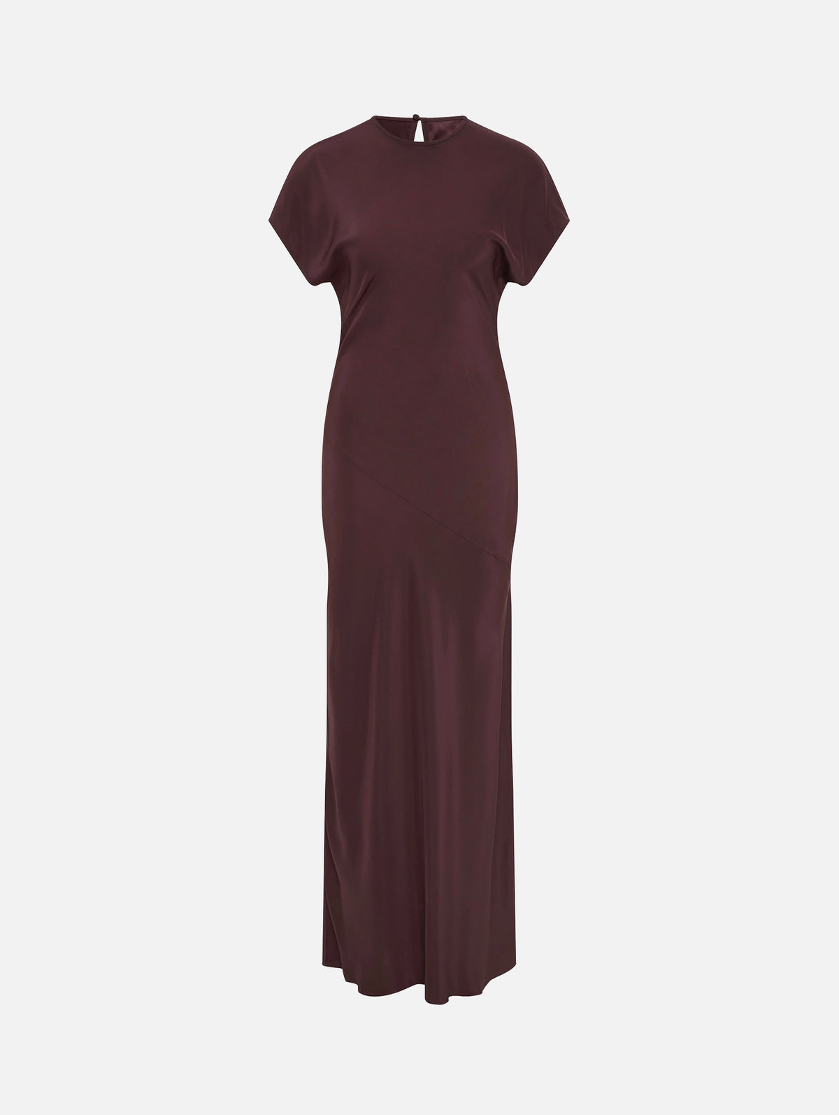 Noria Sleeved Gown in Dark Plum
