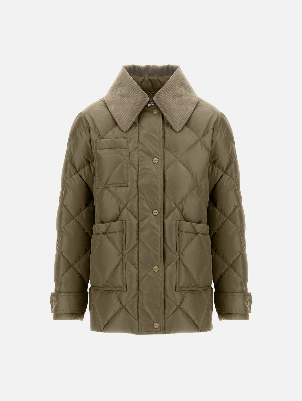 Nylon Chamonix Short Parka in Military