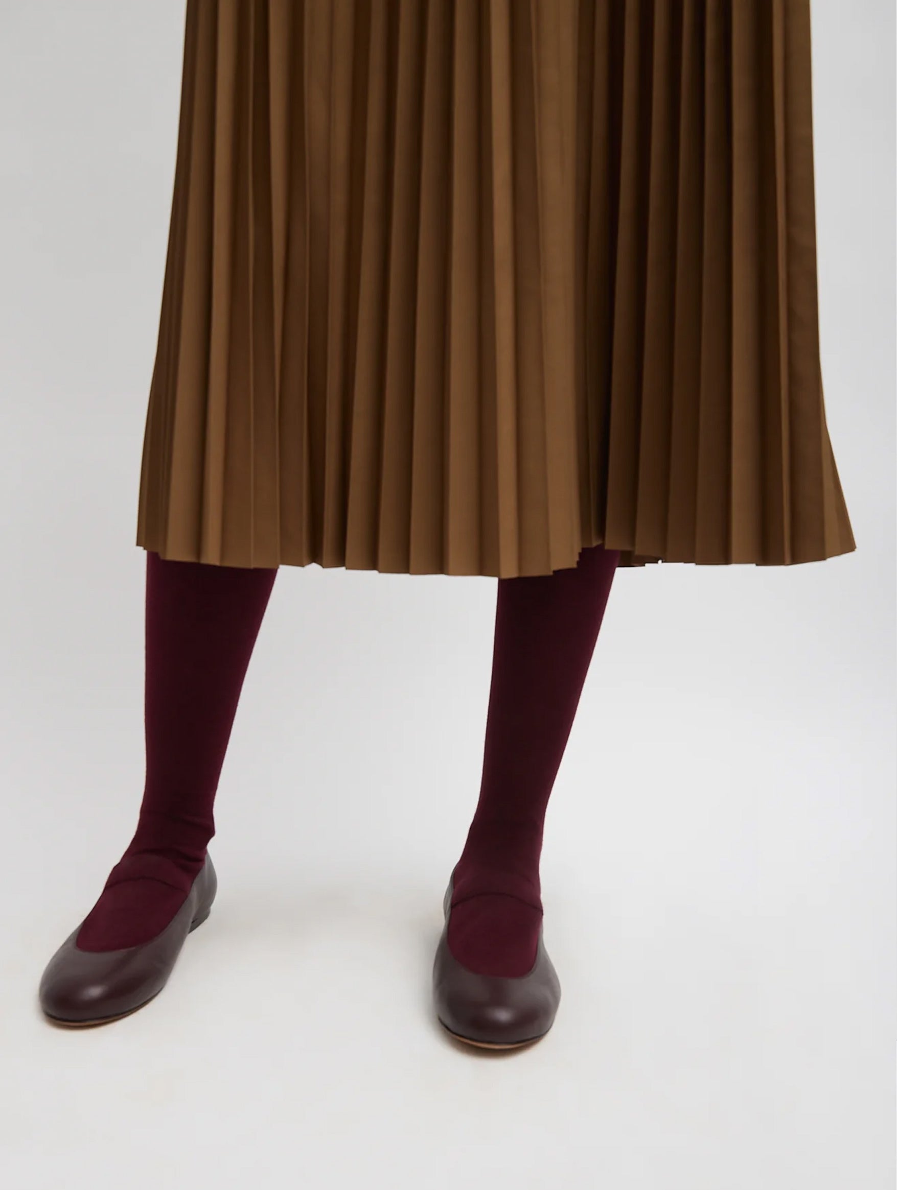 Sunray Pleating Skirt in Loden