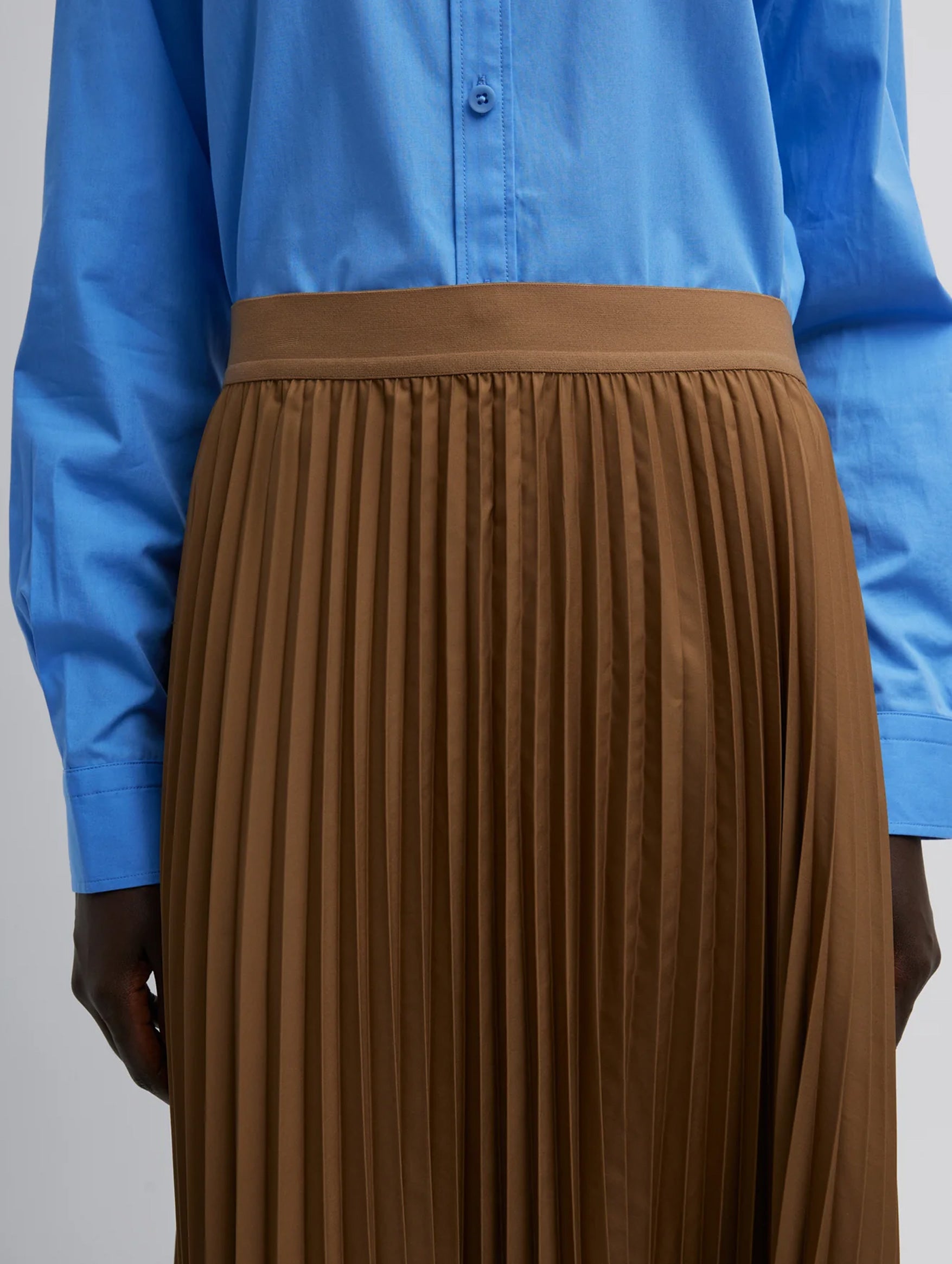 Sunray Pleating Skirt in Loden