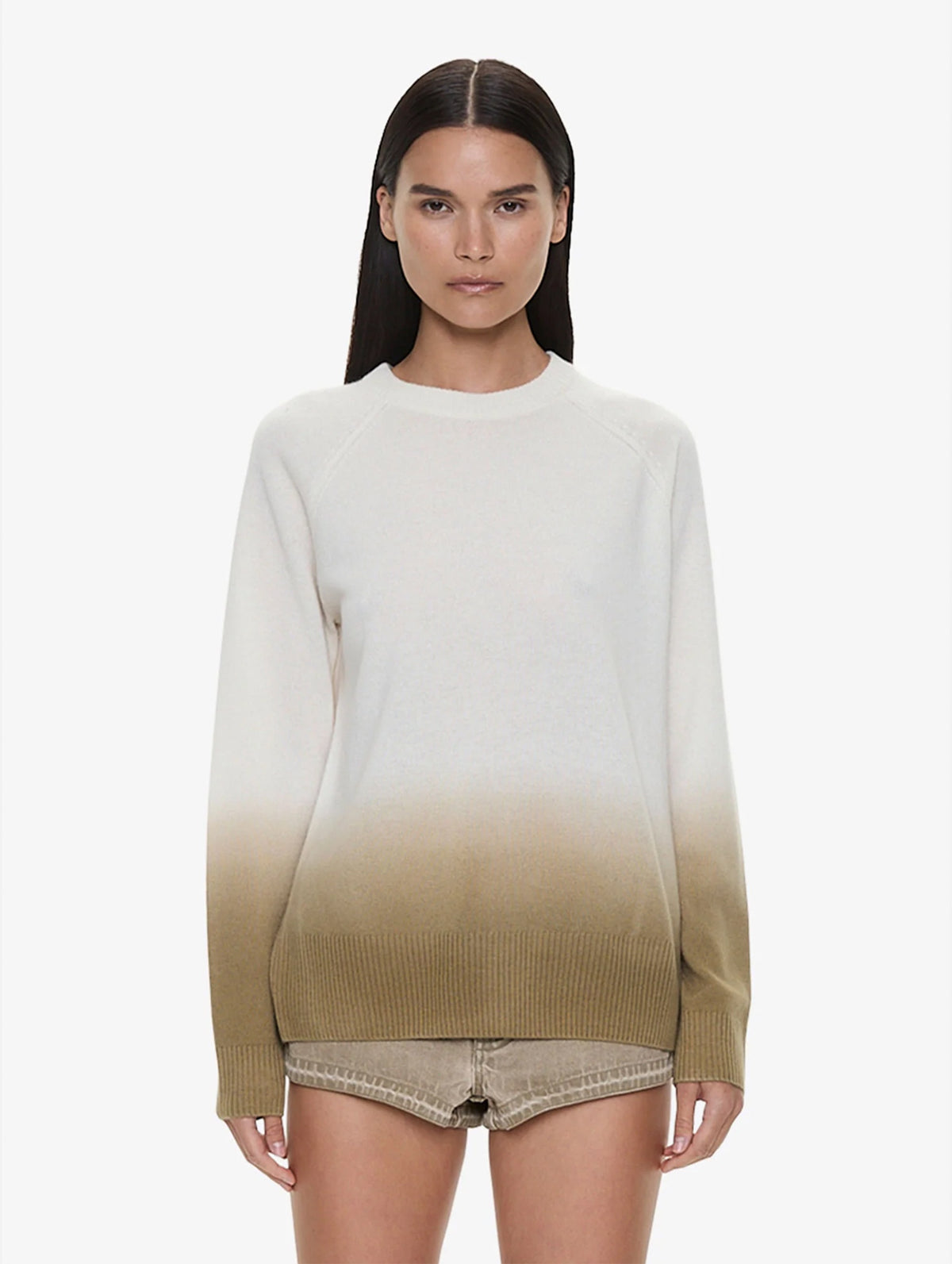 Ombre Monument Sweater in Chalk/Shore
