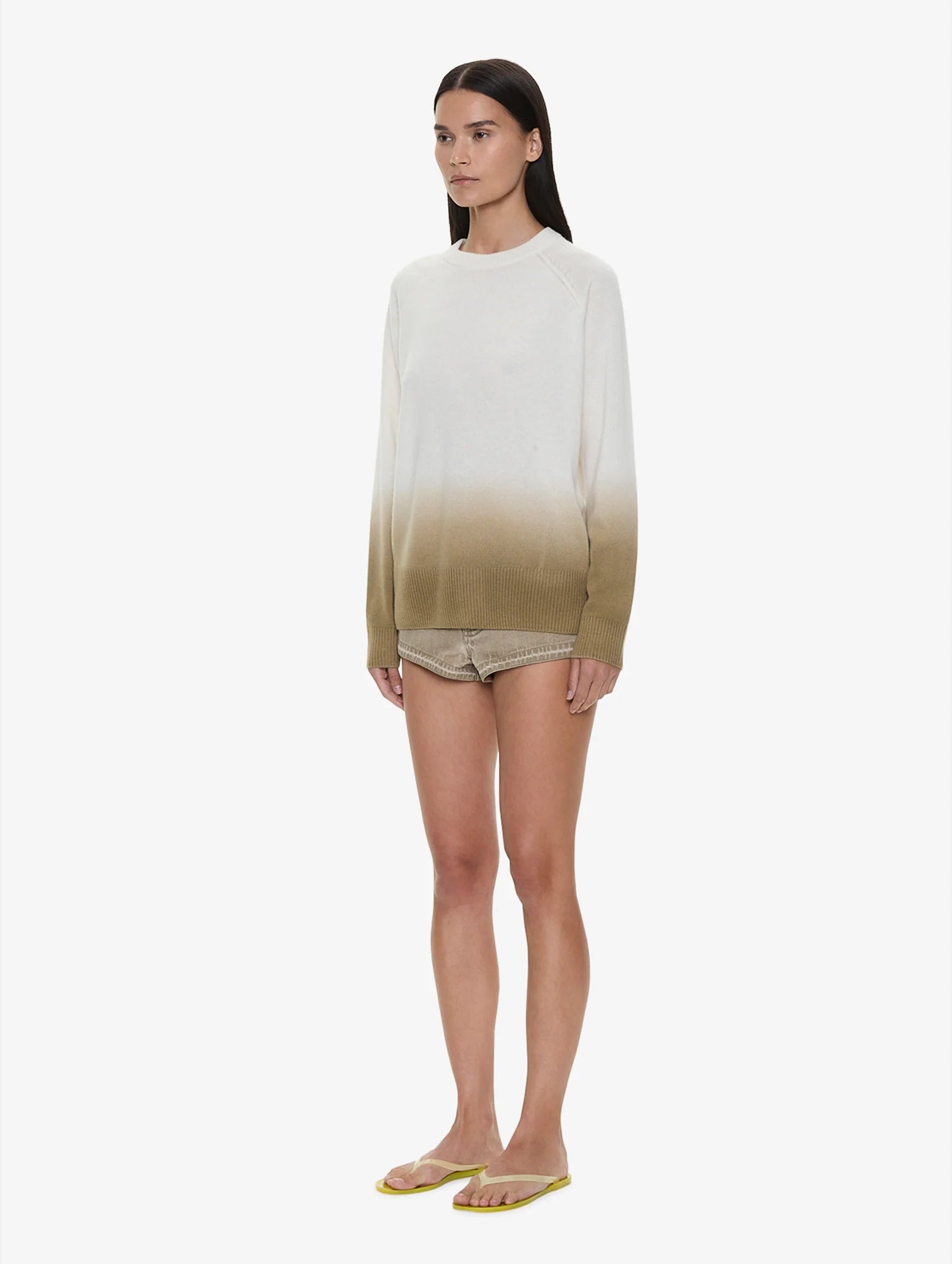 Ombre Monument Sweater in Chalk/Shore