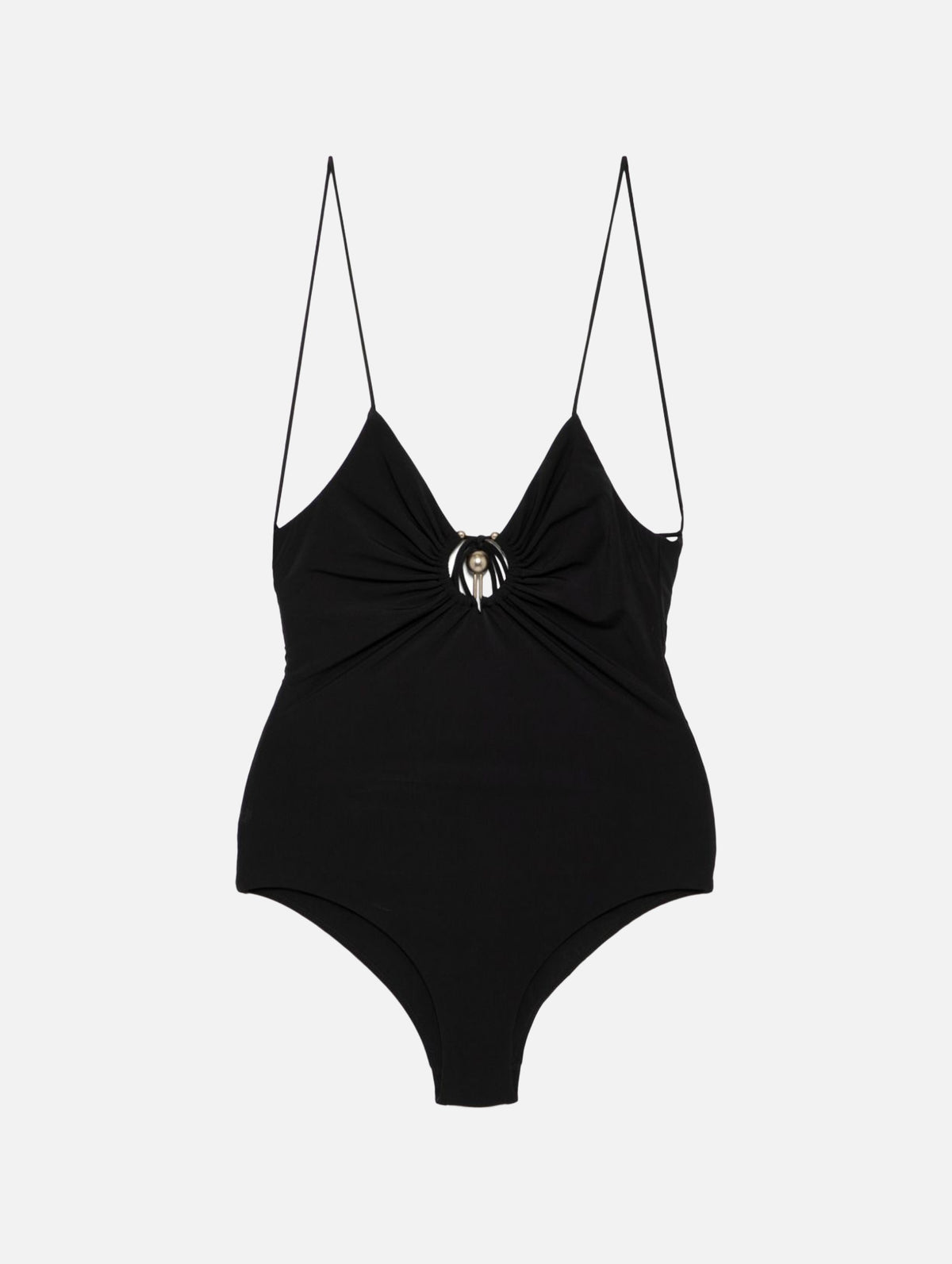 Ruched Orbit One Piece in Black