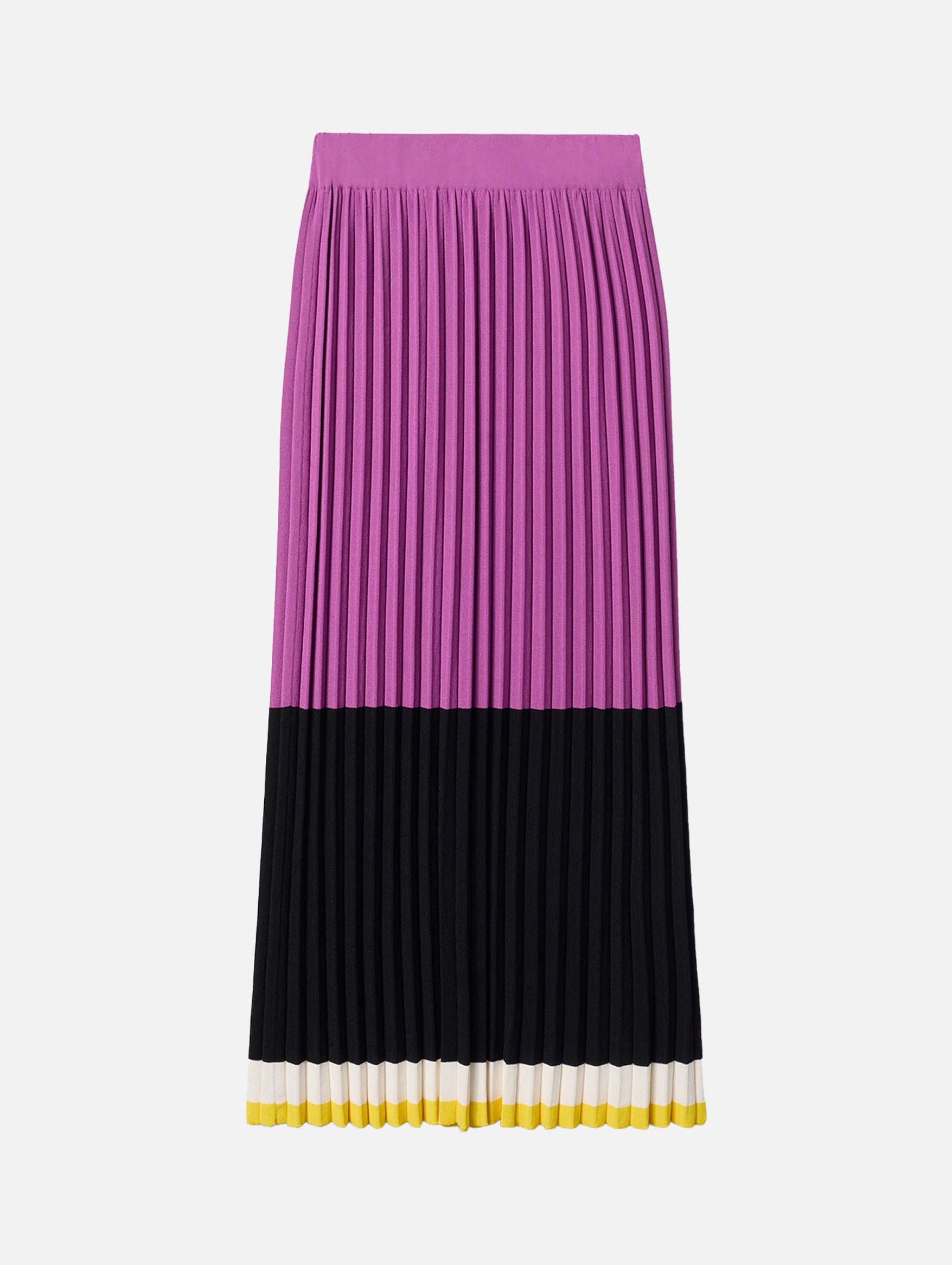 Organetto Skirt in Color Block Purple & Black