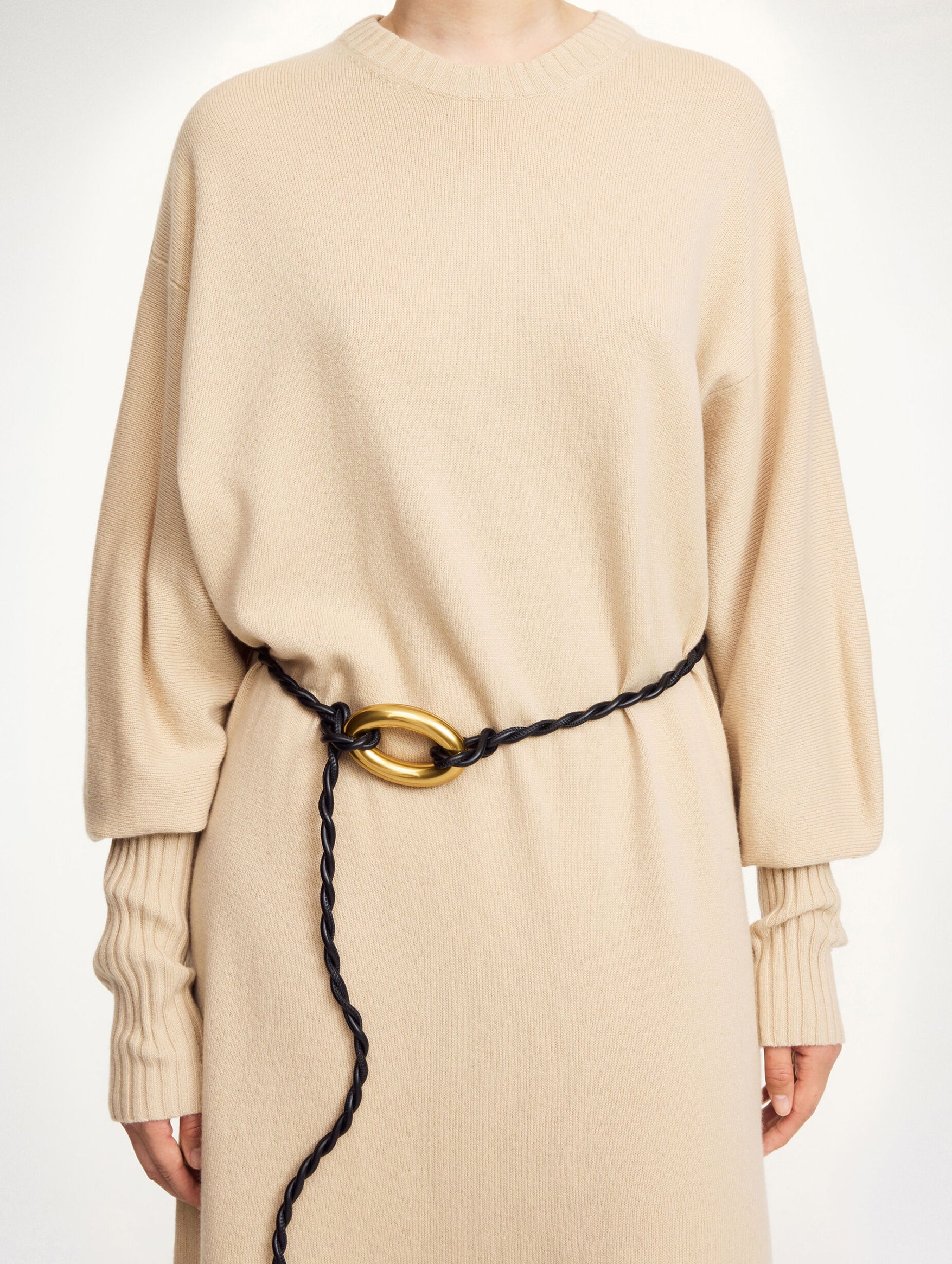 Ova Belt in Black and Gold