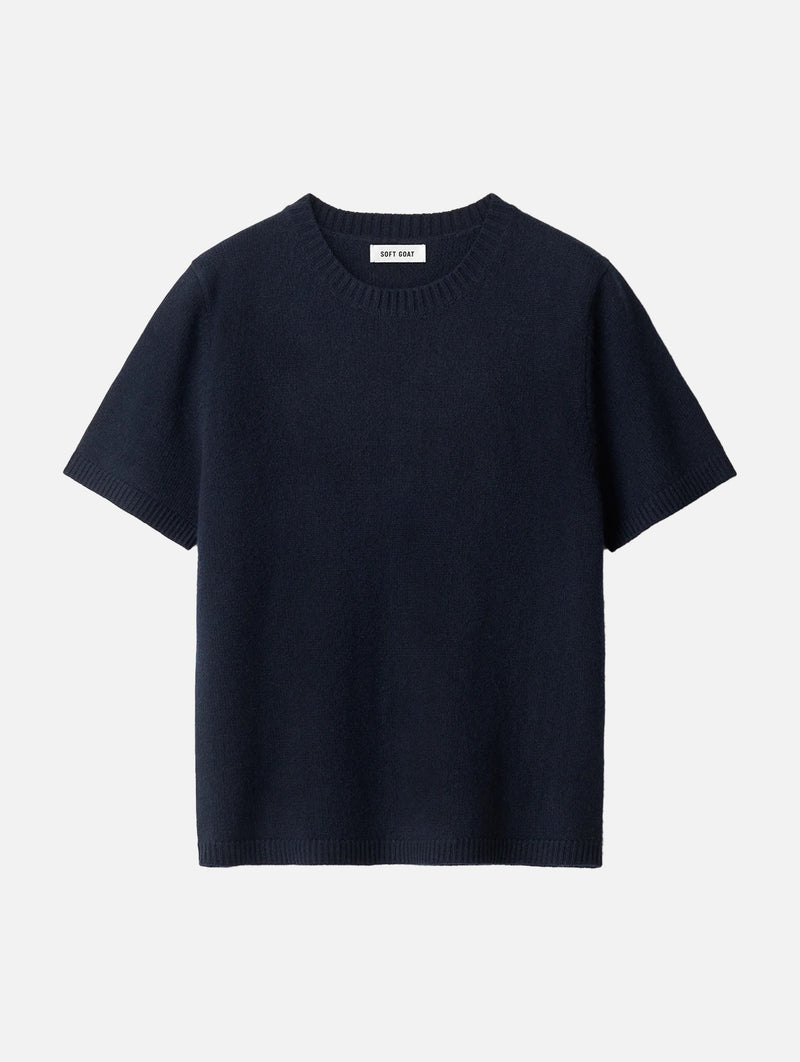 Oversized Cashmere T-Shirt in Navy