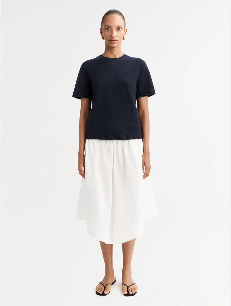 Oversized Cashmere T-Shirt in Navy