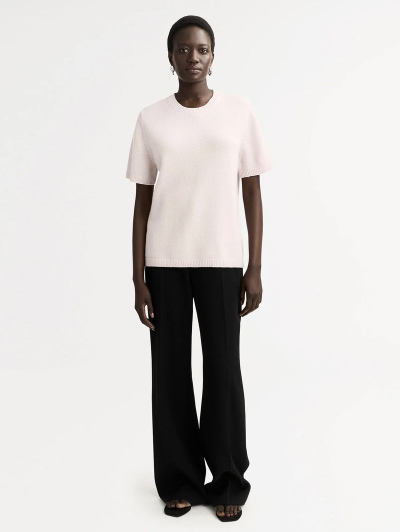 Oversized Cashmere T-Shirt in Powder