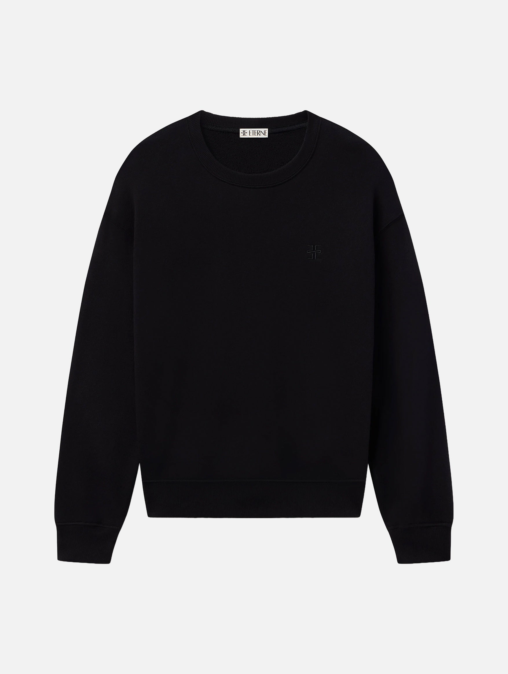 Oversized Crewneck Sweatshirt in Black