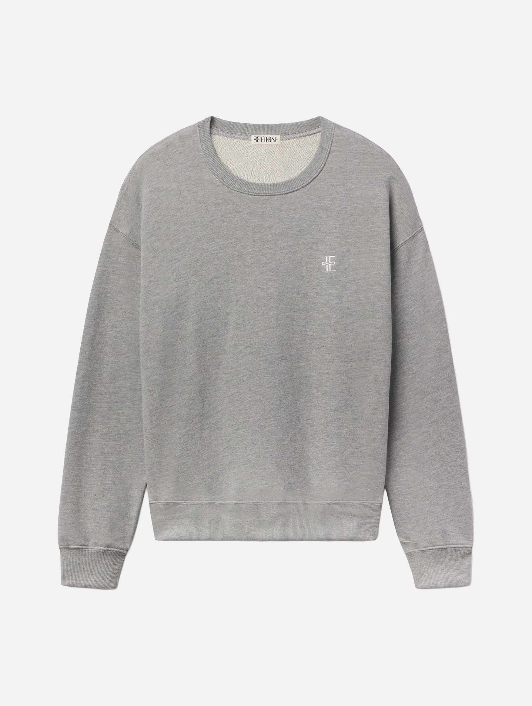 Oversized Crewneck Sweatshirt in Heather Grey