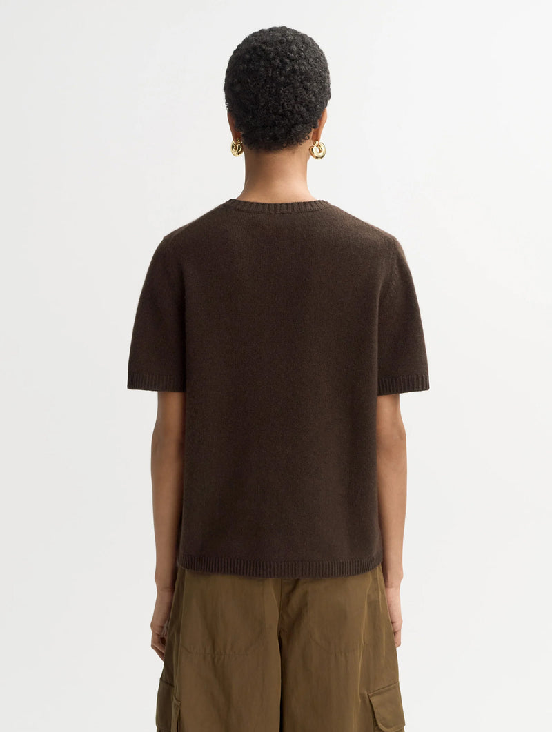 Oversized Cashmere T-Shirt in Mocha