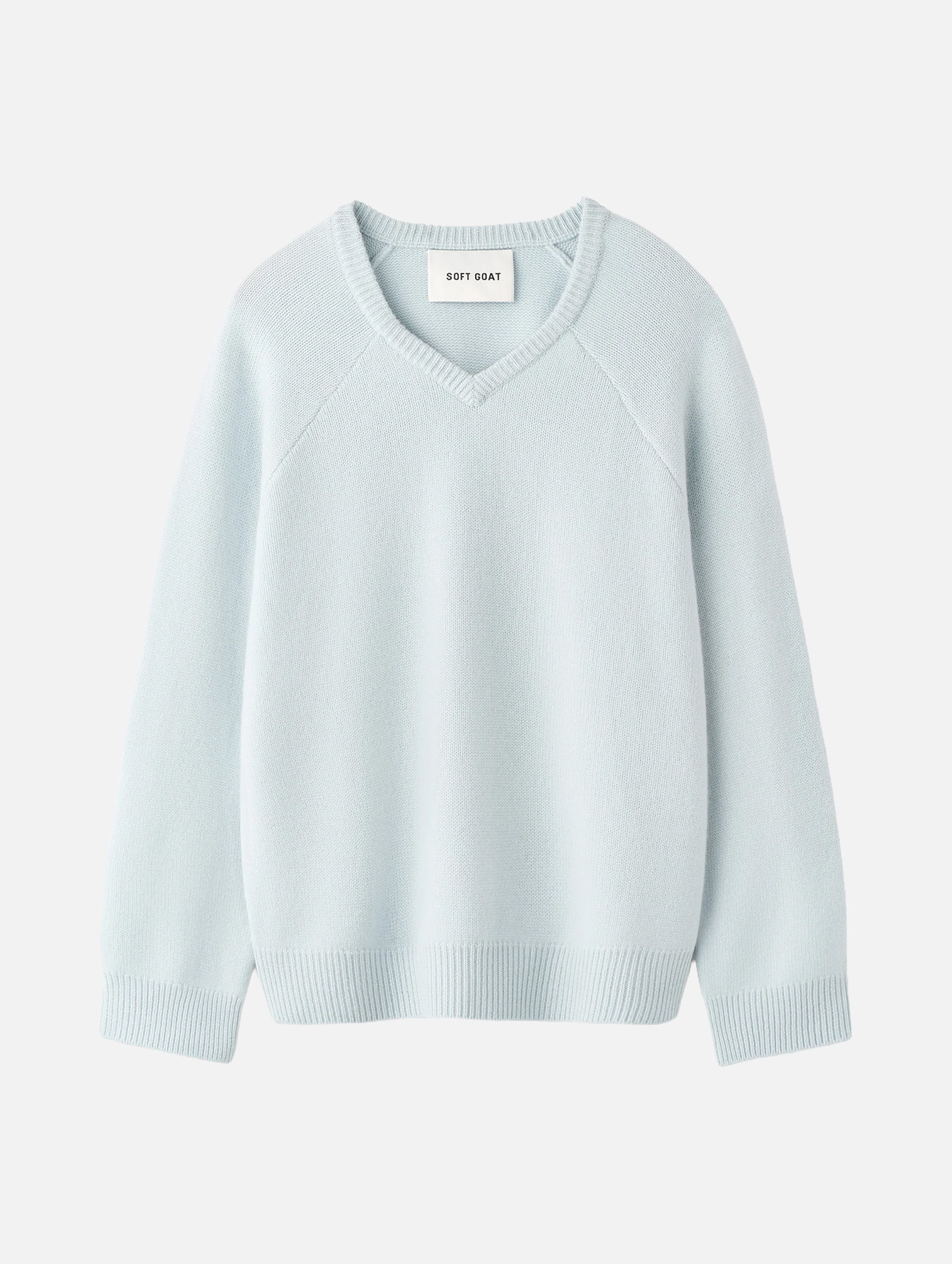 Oversized V-Neck in Ice Blue