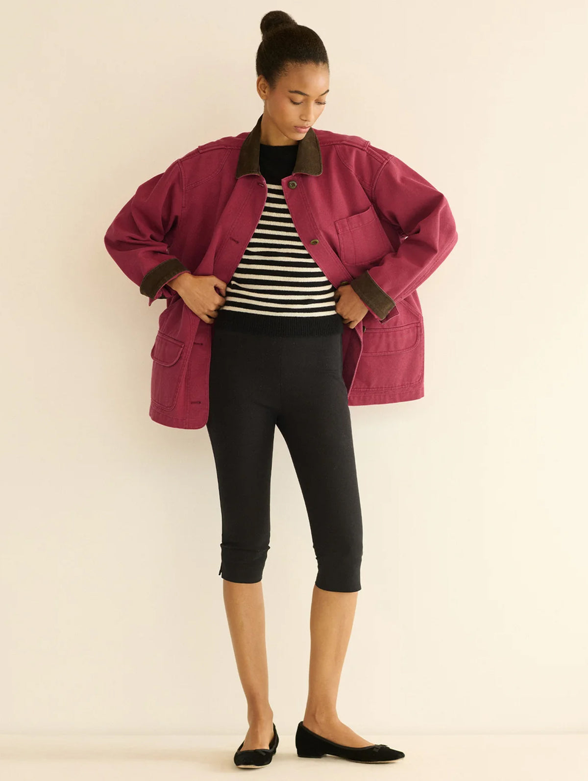 Pascual Jacket in Washed Crimson